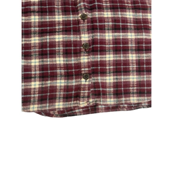 Madewell Flannel in Mahaska Burgundy Plaid Womens Button Up Shirt Pockets Small - Picture 7 of 16